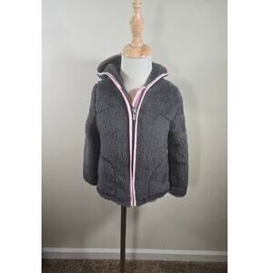 Old Navy Jacket Coat Pink and Grey With Pink Ears on Hood Size 4T